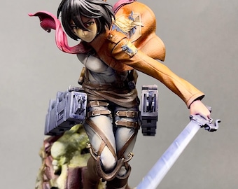 Figura de acción de Levi y Mikasa de Ataque a los Titanes