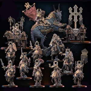 The kingdom of Chaos, miniatures of the warriors of the deadly Chaos