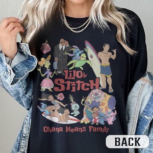 Retro Disney Lilo and Stitch Shirt, Disney Stitch Shirt, Magic Kingdom Shirt, Disneyland Family Shirt, Ohana Means Family Tee, Stitch Shirt