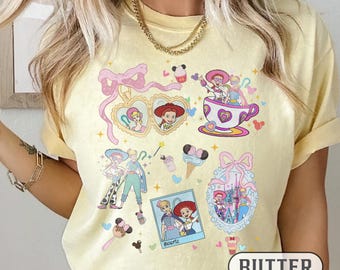 Coquette Bow Disney Toy Story Besties Shirt, Disney Bo Peep And Jessie Shirts, Disneyland Toy Story Best Friends Tee, Disney Toy Story Shirt