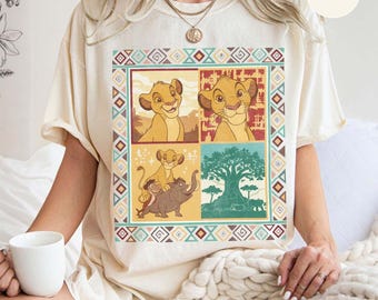 Camiseta retro de los 90 de Disney Animal Kingdom: El Rey León, Simba, Hakuna Matata, Viaje familiar a Disney 2026