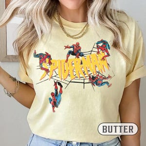 Marvel Spider Man Shirt, Retro Spiderman Comic Tee, Marvel Avengers Spiderman Tee, MCU Fans Marvel Studios Disneyland Family Tee image 2