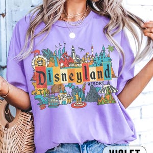 Vintage Disneyland Resort Komfort Farben Shirt, Retro Disneyland Parks Shirt, Magic Kingdom Shirt, Disneyworld Shirt, Disney Familien Reise T-Shirt Bild 11