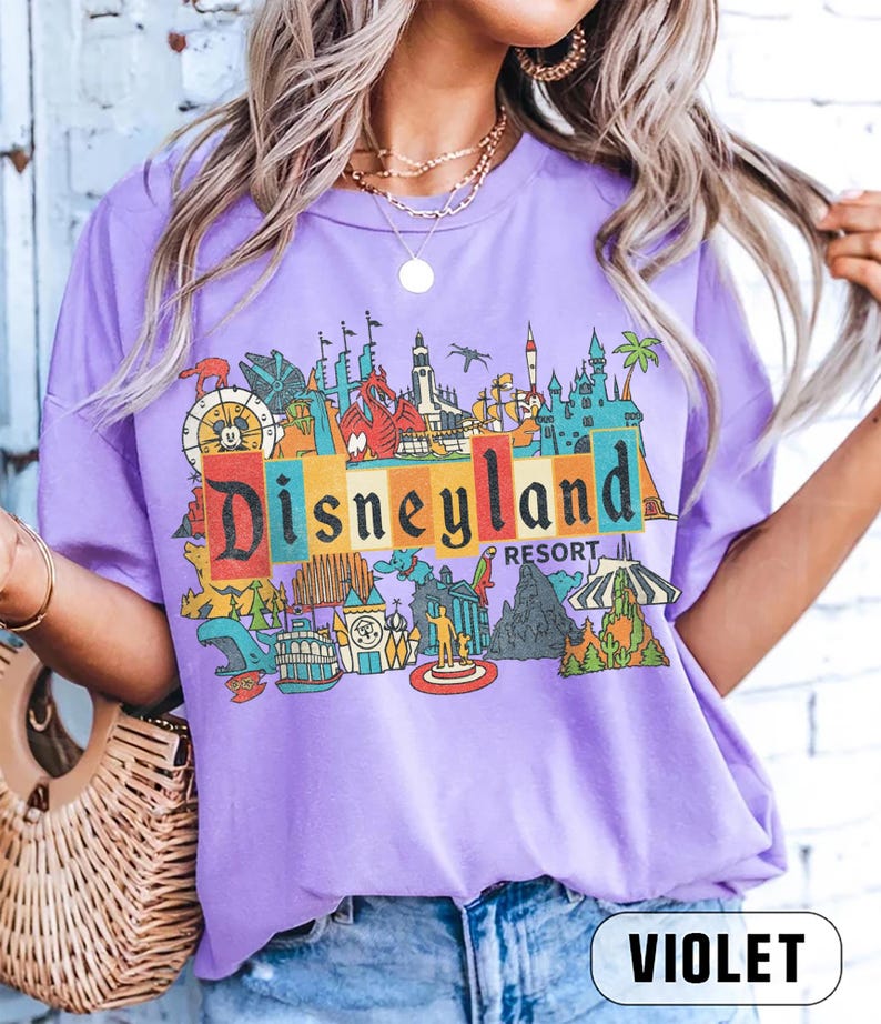 Vintage Disneyland Resort Komfort Farben Shirt, Retro Disneyland Parks Shirt, Magic Kingdom Shirt, Disneyworld Shirt, Disney Familien Reise T-Shirt Bild 11