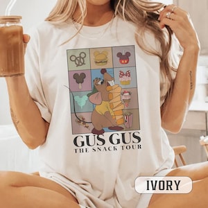 Disney Gus Gus The Snack Tour-shirt, ziet eruit als een snack-shirt, Gus Gus-shirt, Disneyland Trip-shirt, shirt Assepoester, familiematching T-shirt