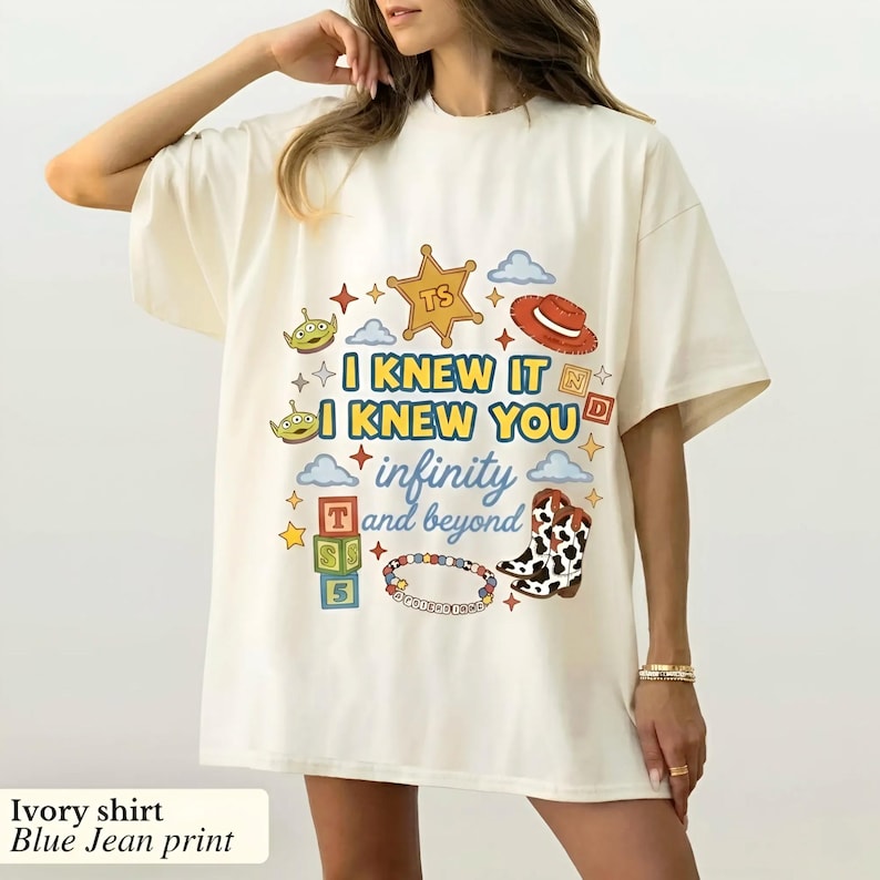 Camiseta vintage "I Knew It I Knew You" Comfort Color, camiseta de amistad de Toy Story 5 y TS, camiseta de Jessie Cowboy, camiseta de Toy Story de Disneyland imagen 1
