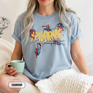Marvel Spider Man Shirt, Retro Spiderman Comic Tee, Marvel Avengers Spiderman Tee, MCU Fans Marvel Studios Disneyland Family Tee image 12