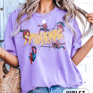 Marvel Spider Man Shirt, Retro Spiderman Comic Tee, Marvel Avengers Spiderman Tee, MCU Fans Marvel Studios Disneyland Family Tee image 17
