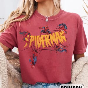 Marvel Spider Man Shirt, Retro Spiderman Comic Tee, Marvel Avengers Spiderman Tee, MCU Fans Marvel Studios Disneyland Family Tee image 13