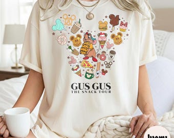 Camiseta Disney Gus Gus The Snack Tour, camiseta "I'm Just Here for Snack", camiseta Gus Gus, camiseta de viaje a Disneyland, camiseta de Cenicienta, camiseta familiar a juego