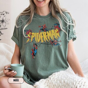 Marvel Spider Man Shirt, Retro Spiderman Comic Tee, Marvel Avengers Spiderman Tee, MCU Fans Marvel Studios Disneyland Family Tee image 10