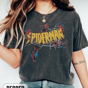 Marvel Spider Man Shirt, Retro Spiderman Comic Tee, Marvel Avengers Spiderman Tee, MCU Fans Marvel Studios Disneyland Family Tee image 1