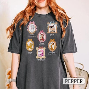 Camiseta de Los Aristogatos de Disney con lazos coquetos, camiseta de Los Aristogatos de Disney con lazos coquetos y espejo, camiseta de WDW Animal Kingdom, camiseta de viaje a Disneyland