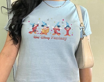 Disney Fantasia Baby T-Shirt, Retro Zauberer Micky Tee für Disneyworld Reisen, Vintage Walt Disney Fantasy Shirt, Disney Fantasy Micky Baby T-Shirt