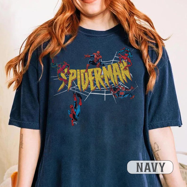 Marvel Spider Man Shirt, Retro Spiderman Comic Tee, Marvel Avengers Spiderman Tee, MCU Fans Marvel Studios Disneyland Family Tee image 15