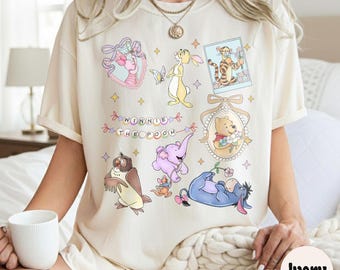 Retro Winnie The Pooh Shirt, Pooh und Freunde T-Shirt, Disney Coquette Bow Pooh Shirt, Pooh Bär und Co T-Shirt, Disneyland Shirt, Disney Trip T-Shirt