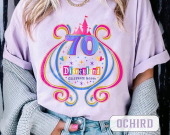 Disneyland 70th Anniversary Shirt, Celebrate Happy 70 Years of Magic Shirt, Disney Platinum Celebration Shirt, Disneyland Family Trip Shirt