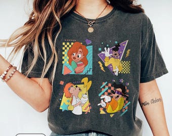 Retro 90s Disney Vintage A Goofy Movie Characters Shirt, Goofy Max Roxanne Powerline Shirt, Disney World Tour Shirt, WDW Goofy Movie Shirts