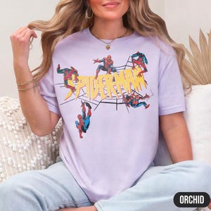 Marvel Spider Man Shirt, Retro Spiderman Comic Tee, Marvel Avengers Spiderman Tee, MCU Fans Marvel Studios Disneyland Family Tee image 8