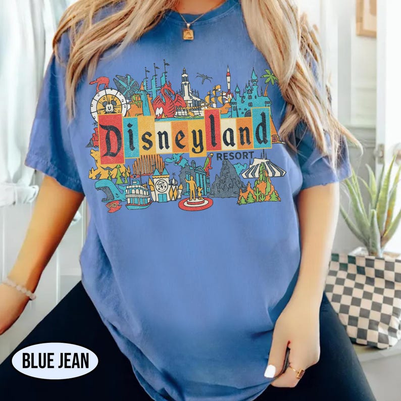 Vintage Disneyland Resort Komfort Farben Shirt, Retro Disneyland Parks Shirt, Magic Kingdom Shirt, Disneyworld Shirt, Disney Familien Reise T-Shirt Bild 17