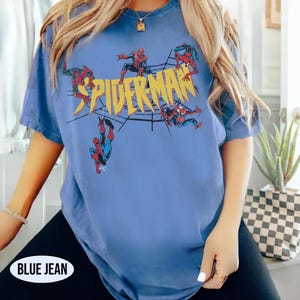 Marvel Spider Man Shirt, Retro Spiderman Comic Tee, Marvel Avengers Spiderman Tee, MCU Fans Marvel Studios Disneyland Family Tee image 14