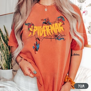 Marvel Spider Man Shirt, Retro Spiderman Comic Tee, Marvel Avengers Spiderman Tee, MCU Fans Marvel Studios Disneyland Family Tee image 16