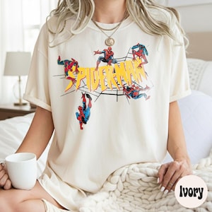 Marvel Spider Man Shirt, Retro Spiderman Comic Tee, Marvel Avengers Spiderman Tee, MCU Fans Marvel Studios Disneyland Family Tee image 7