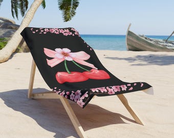 Cherry Blossom Beach Towel: Floral Summer Accessory