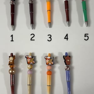 Highland cow beaded pens,Focal beaded pens