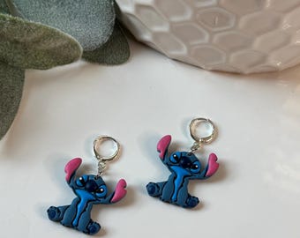 Little Blue Alien Earrings