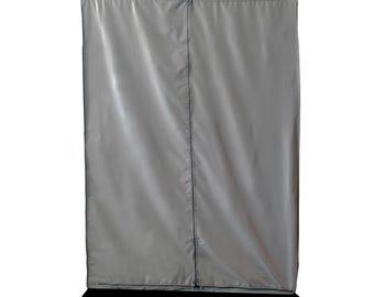 Wire Shelving Unit Enclosure, fits racks 48"W x 18"D x 72"H in Grey (No Wheels)