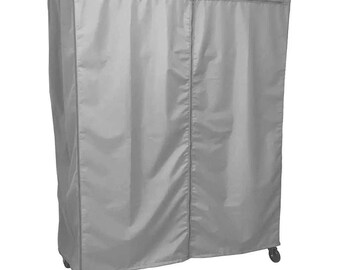 Storage Shelving Unit Cover, fits racks 60"W x 18"D x 72"H in Grey