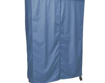 Storage Shelving Unit Cover, fits racks 60"W x 24"D x 72"H in Dusty Blue