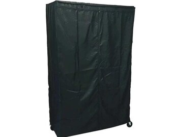 Storage Shelving Unit Cover, fits racks 48"W x 18"D x 72"H in Black