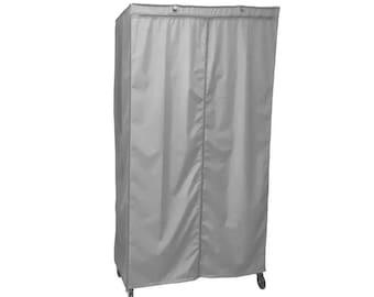 Storage Shelving Unit Cover, fits racks 30"W x 14"D x 62"H in Grey