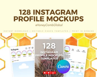 Instagram Profile Mockups: Editable Templates for Creators (Digital Download)