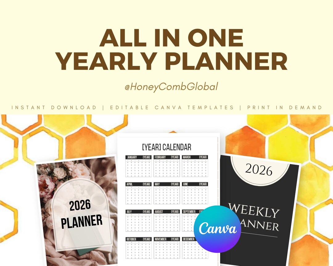 Minimalist Yearly Planner 2026: Daily, Weekly, Budget & Habit Tracker ...