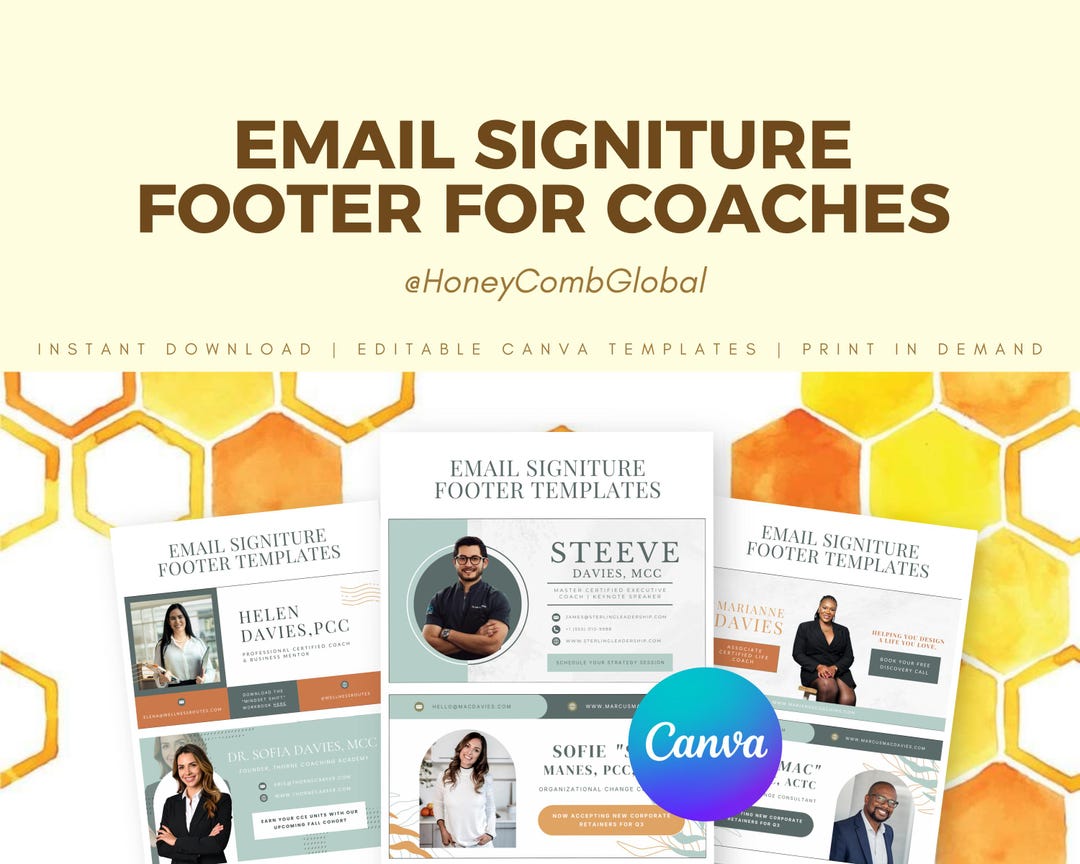 Canva Email Signature Template for Professional Business Use - Etsy