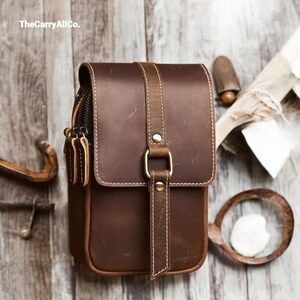 Sac à bandoulière en cuir | Petite sacoche | à bandoulière | Sac de rangement | à bandoulière | Sac banane ceinture en cuir véritable | Portefeuille pour téléphone d'extérieur