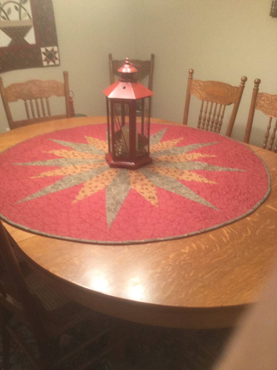 A Large Circular Table Topper Etsy