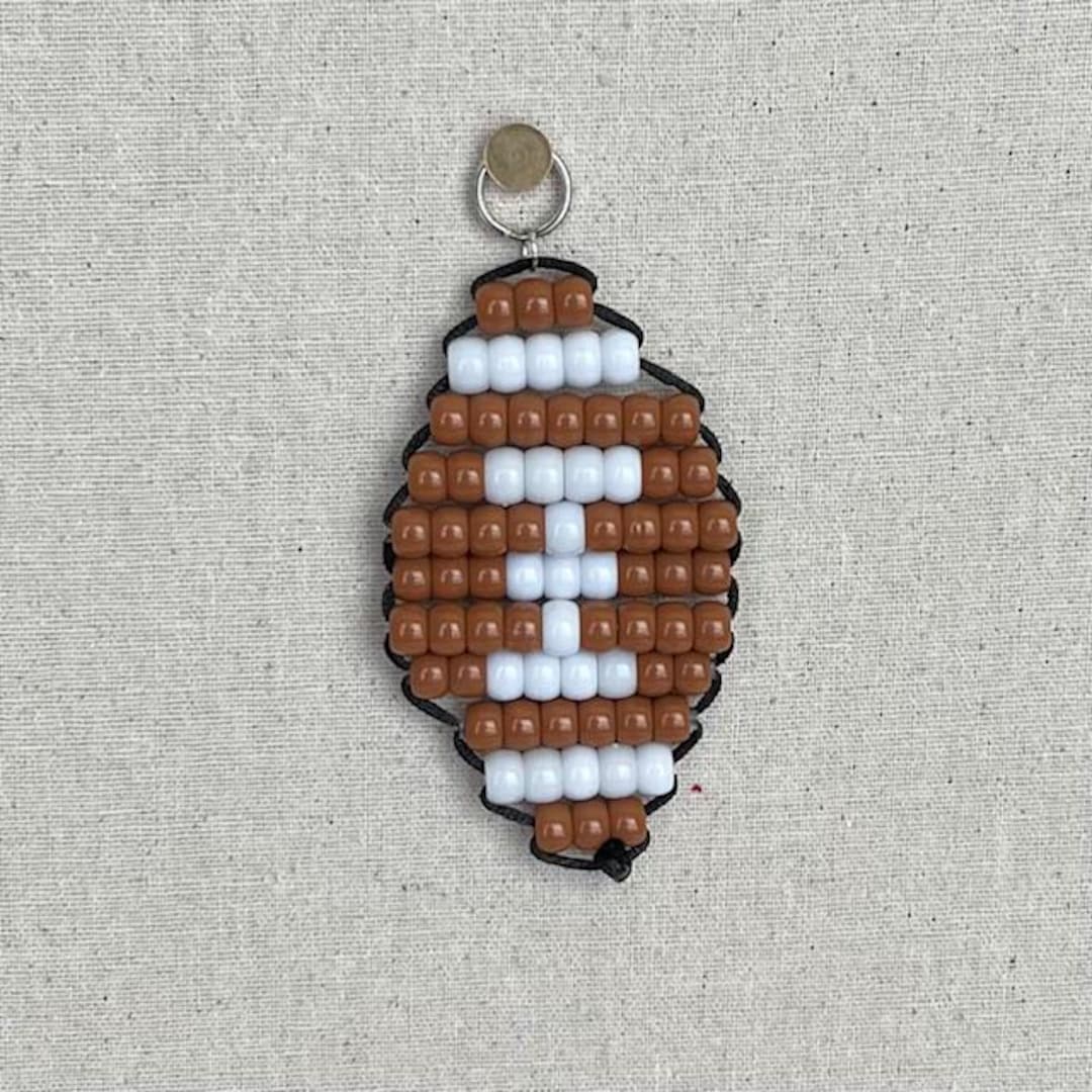 Football Pony Bead Keychain Bag Charm | Y2K Retro Kandi - Etsy