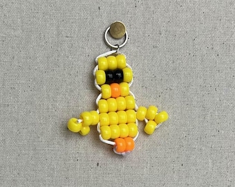Beaded Chick Keychain | Y2K Kandi Pet Bead Buddy