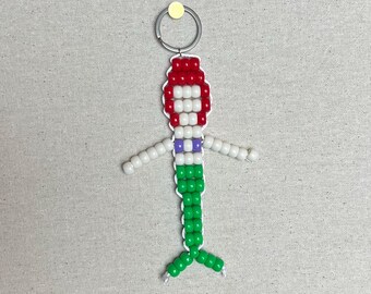 Little Mermaid Bead Keychain | Y2K Beaded Bag Charm