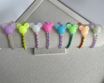 Glow in the Dark Mouse Head Friendship Bracelet