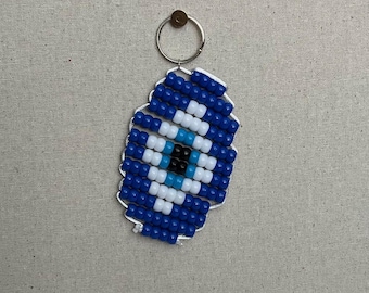 Beaded Evil Eye Keychain Bag Charm: Y2K Kandi Style