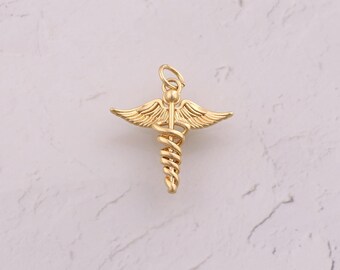 18 kt gold filled hanger voor gediplomeerde verpleegkundigen sierlijke medische bedels voor doe-het-zelf sieraden, bevoorrading maken