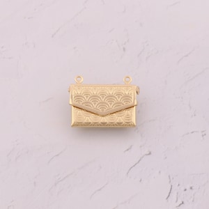 18K Gold Filled Bag Pendant Dainty Bag Charms for DIY Jewelry Findings Making Supply