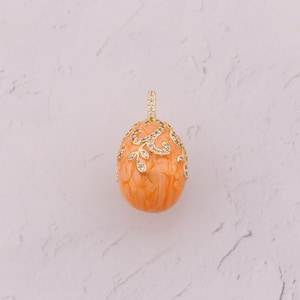 18K Gold Filled Enamel Easter Egg Pendant Dainty CZ Egg Charms for DIY Jewelry Findings Making Supply