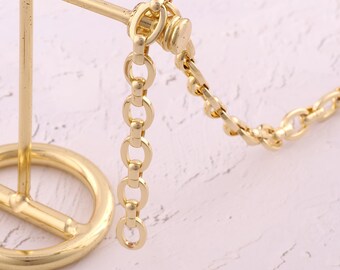 1 Meter 18K Gold gefüllte Kabelketten Zierliche Kabelketten für DIY Schmuckzubehör Herstellung