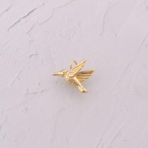 18K Gold Filled Bird Pendant Dainty Flying Charms for DIY Jewelry Findings Making Supply